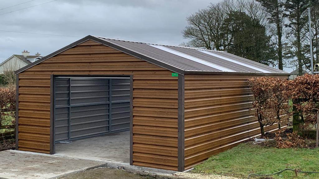 10-Morley Garden Sheds - Brown Steel Garden Shed